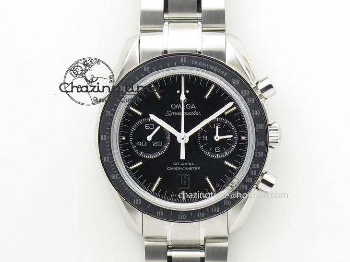 0818 FreshLook Planet Ocean 45mm GMT Blue DLC Black OMF Best Edition Blue Dial On Blue Gummy Strap A 8123